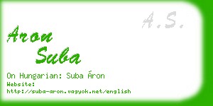 aron suba business card